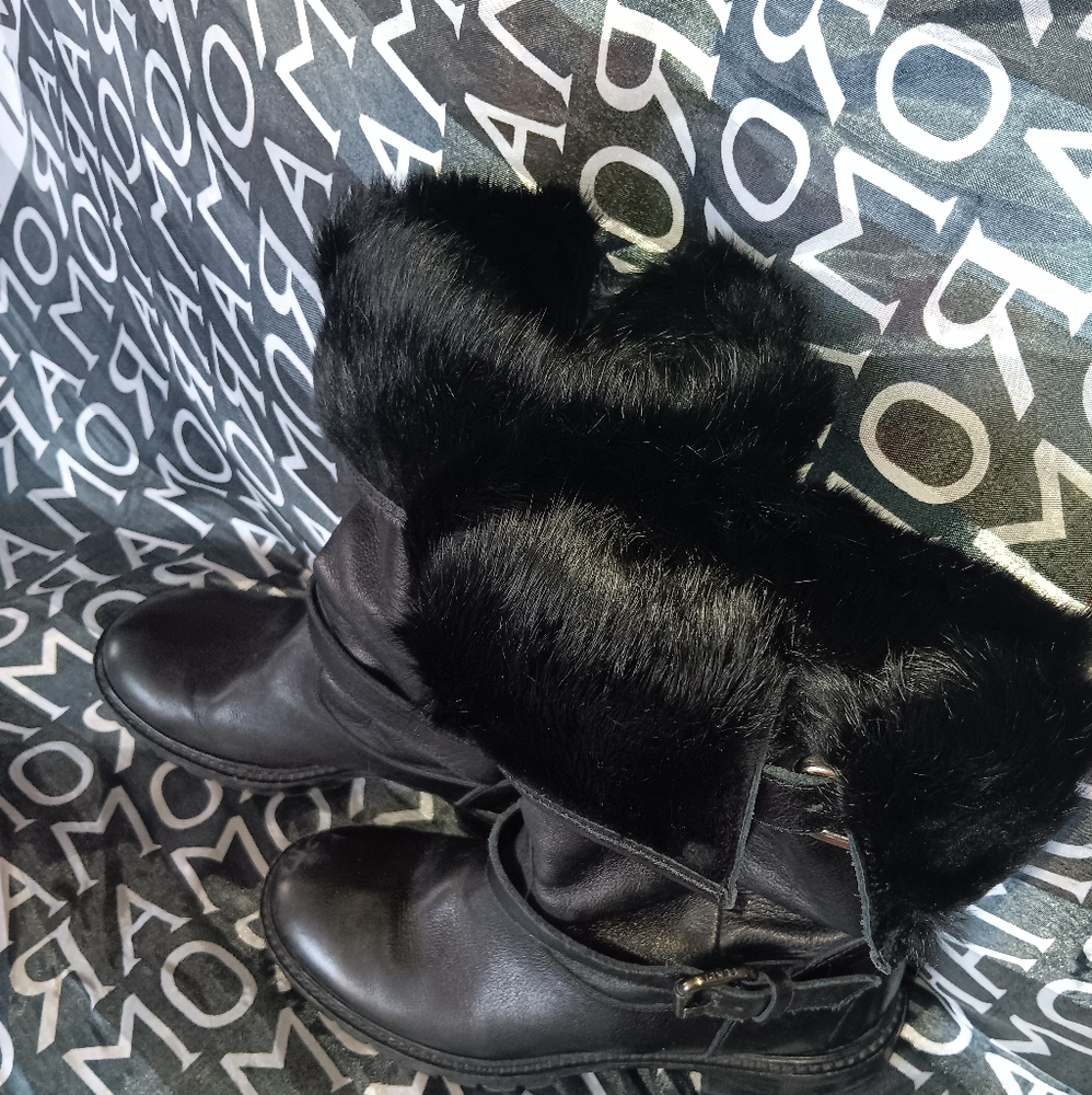 FENDI fur lined boots